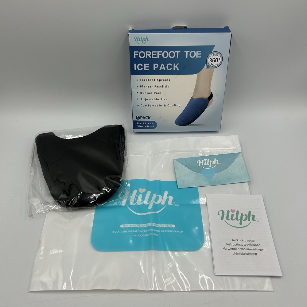 New Hilph‎ Foot Forefoot Toe Ice Pack Wrap Gel Ice 5.5"x5.5" Adjustable